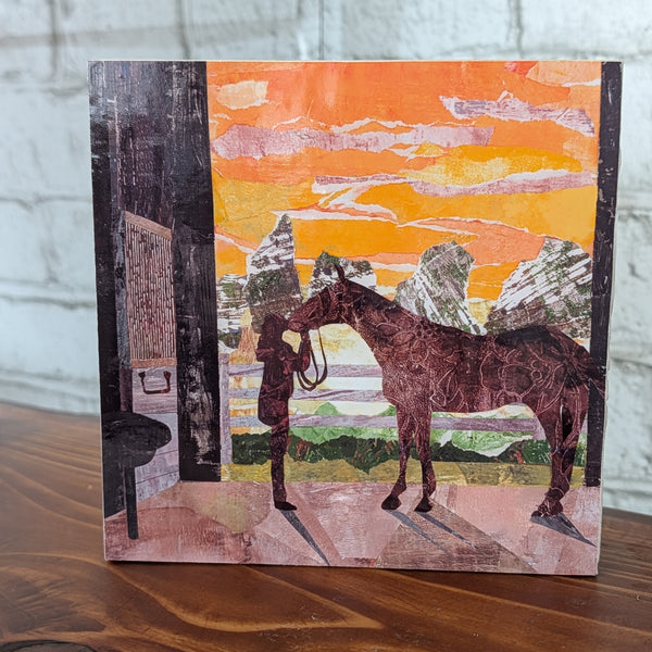 Wooden Cradle Art Panel - FIRST LOVE - The bond between a girl and her horse