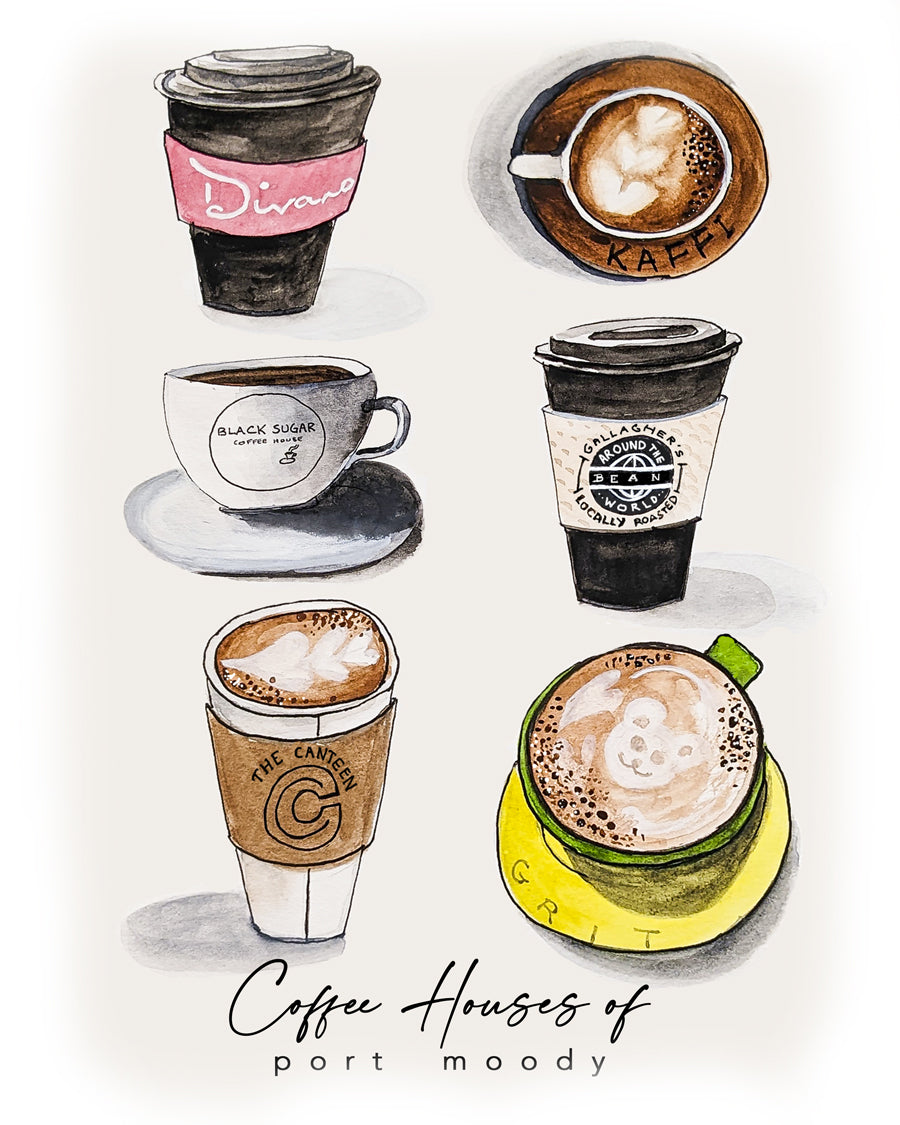 Port Moody Coffee Houses PRINT